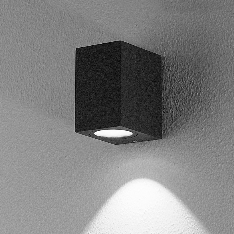 DLD Boxi Single Emission LED Outdoor IP54 Wall Light in anthracite