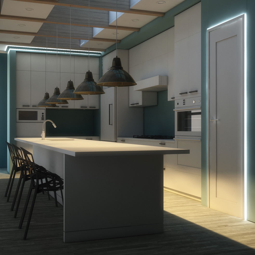 Eleni Lighting El203 Led Linear Profile Cornice Darklight Design