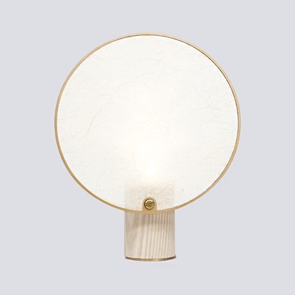 OUTLET Kimu Design Screenlight 1.0 Round Ivory Table Lamp