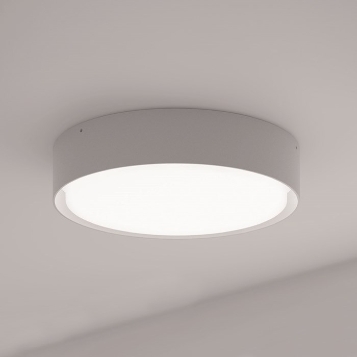 A further shot of the DLD Curve Ceiling Light, against a white ceiling and wall.