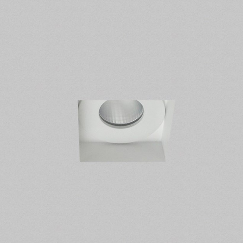 Front view of Eiger Mini, ceiling mounted, soft warm white, perfect for in home lighting