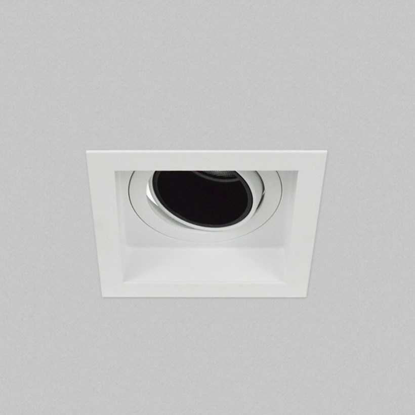 Warm bright Led, ceiling mounted andes square downlighter