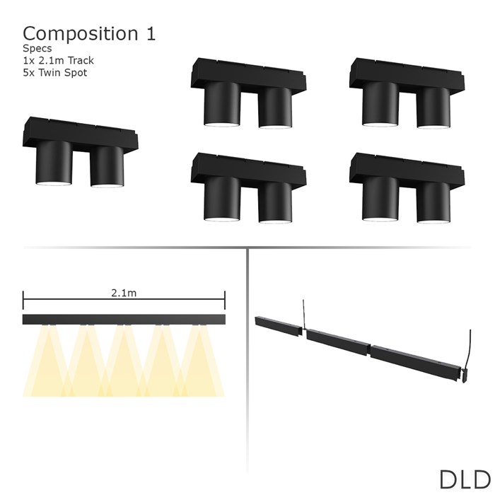 DLD Shadowline Surface Mounted Track System Package| Image:1