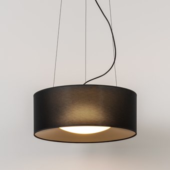 Suspended Milan Iluminacion lid light finished in black and gold