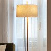 Linood light by Milan Iluminacion with a straight stand finished in oak