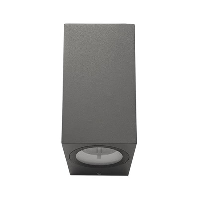 DLD Boxi Dual Emission Outdoor Wall Light in anthracite on white background