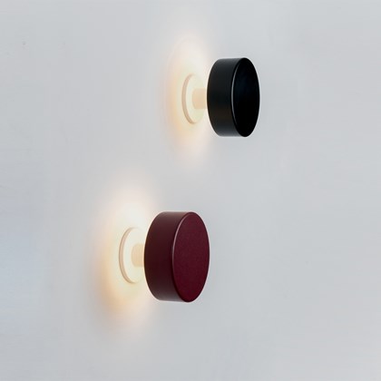 Milan Iluminacion Peak Wall Light finished in red and black