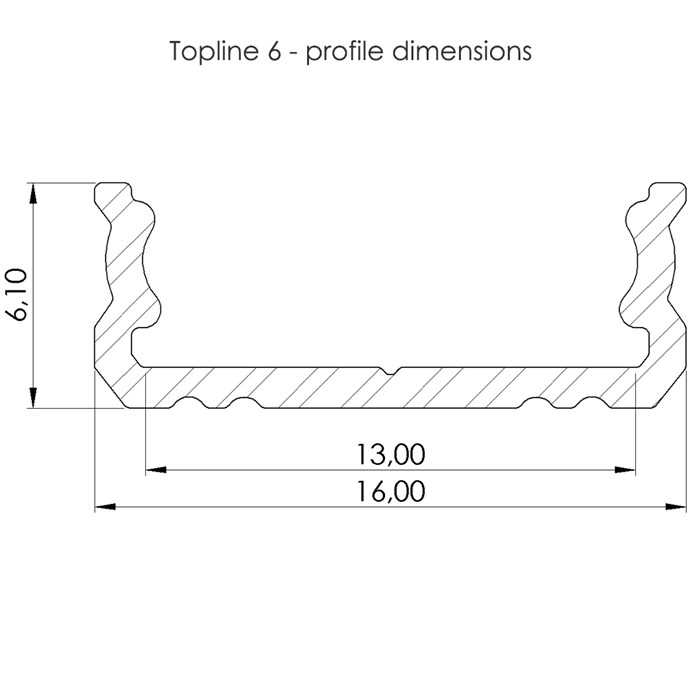 DLD Topline 6 Surface Mounted Linear LED Profile| Image:3