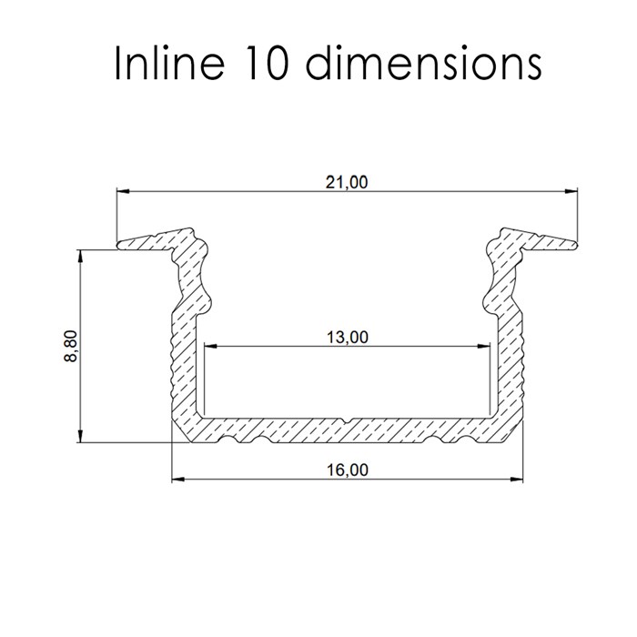 DLD Inline 10 Recessed Linear LED Profile - Next Day Delivery| Image:3