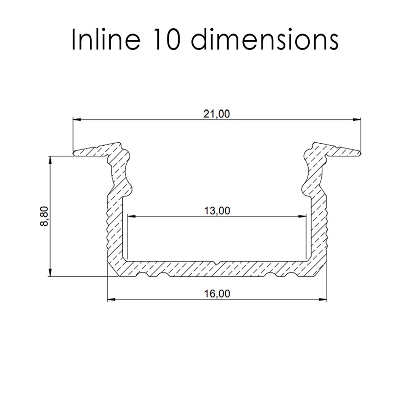 DLD Inline 10 Recessed Linear LED Profile - Next Day Delivery| Image:3