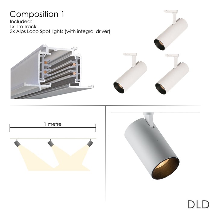 DLD Alps LED Recessed Mounted Track System Package - Next Day Delivery| Image:1