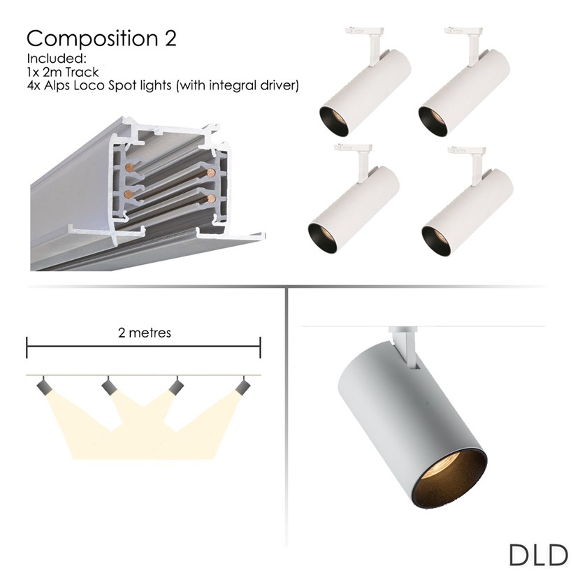DLD Alps LED Recessed Mounted Track System Package - Next Day Delivery| Image:2