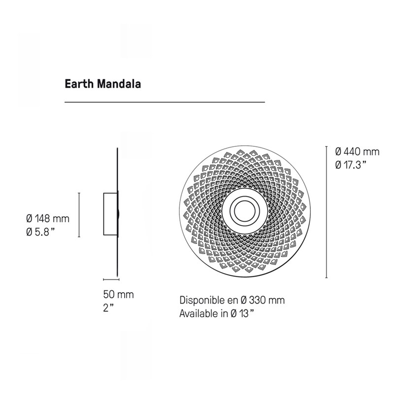 CVL Luminaires Earth Mandala LED Wall Light| Image:7