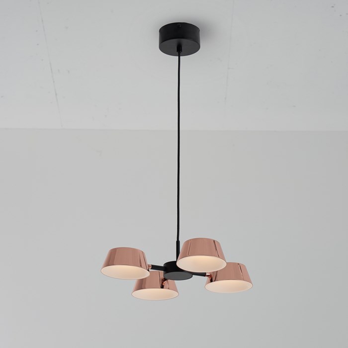 Seed Design Olo PC4 Adjustable LED Copper & Black Pendant - Next Day Delivery| Image:1