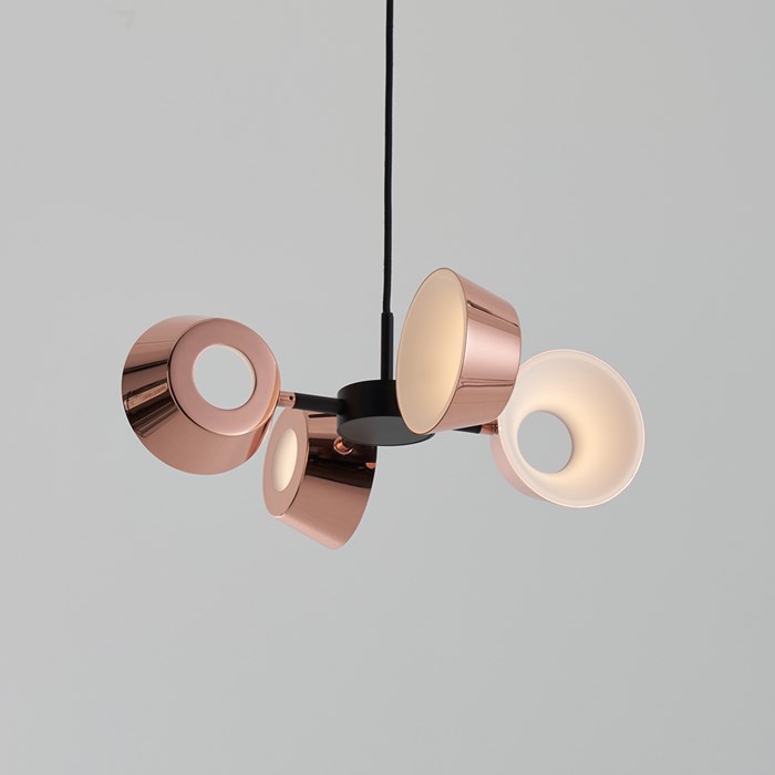 Seed Design Olo PC4 Adjustable LED Copper & Black Pendant - Next Day Delivery| Image:4