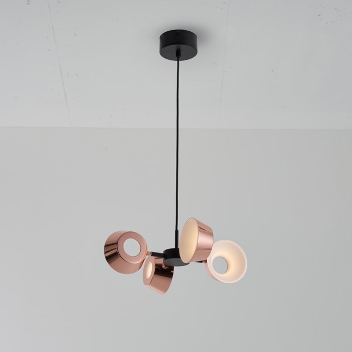 Seed Design Olo PC4 Adjustable LED Copper & Black Pendant - Next Day Delivery| Image:5