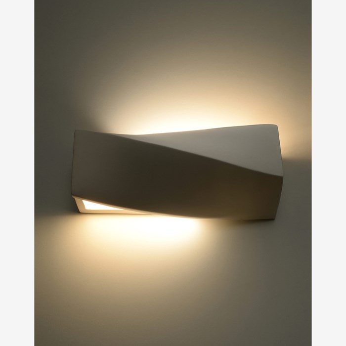 Raw Design Warp Ceramic Dual Emission Wall Light| Image:3