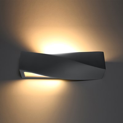 Raw Design Warp Ceramic Dual Emission Wall Light
