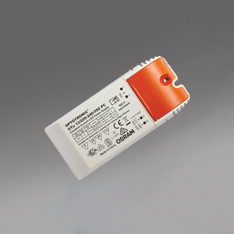 Power supply driver for LED lighting, on a grey background