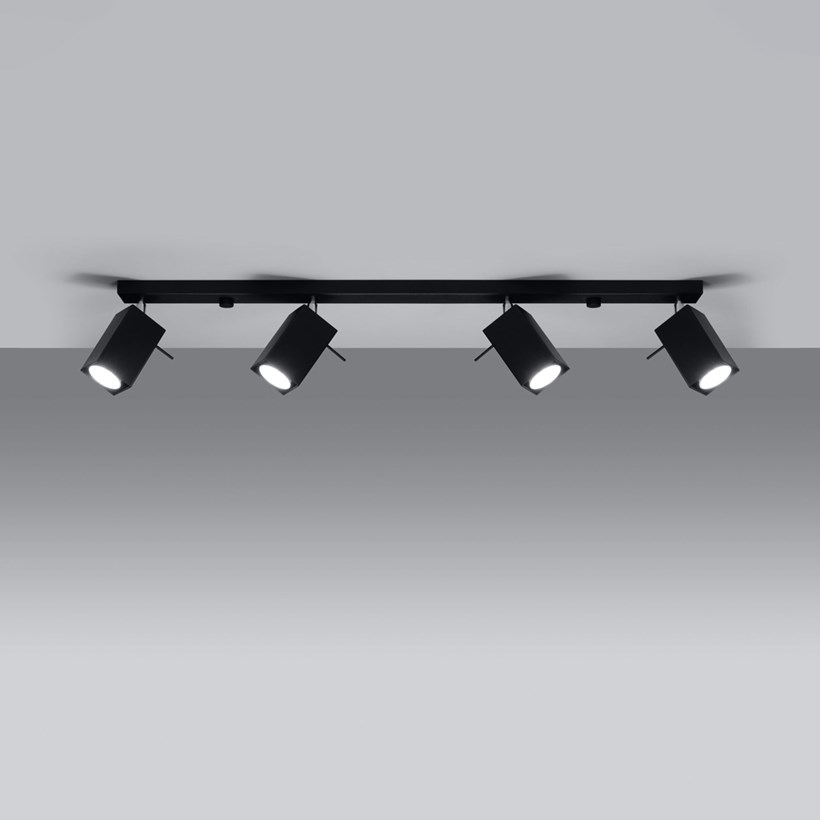 Raw Design District Adjustable Quadruple Linear Ceiling Spot Light| Image:4