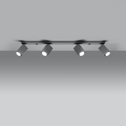 Raw Design District Adjustable Quadruple Linear Ceiling Spot Light