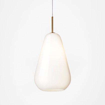 Nuura Anoli 1 Medium Pendant with golden glass diffuser on white background alternative image