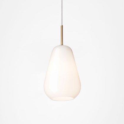 Nuura Anoli 1 Small Pendant with gold glass diffuser on white background alternative image