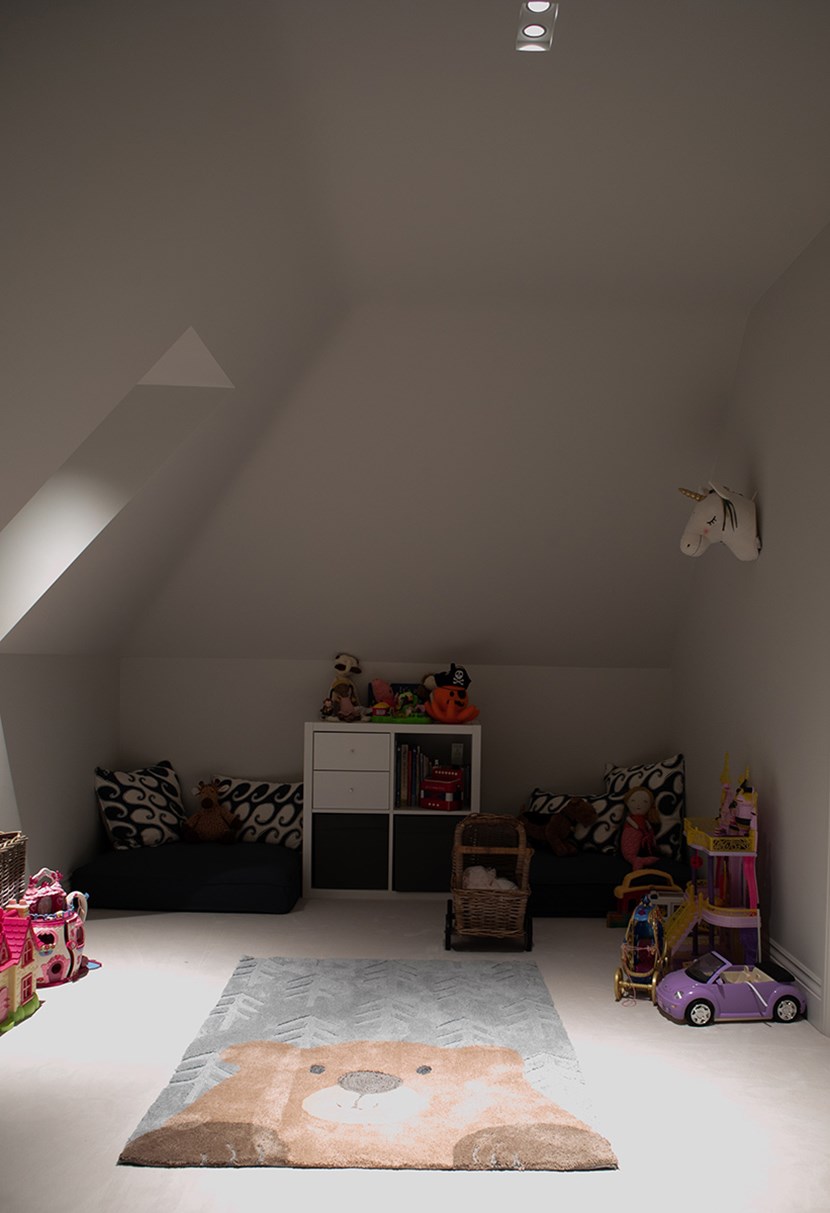 Lighting Design Pickwick indoor loft converted into a kids playroom