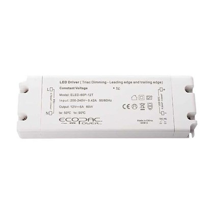 ELED-60P-24T: Constant Voltage 60W 24V Mains Dimming Leading + Trailing Edge Driver