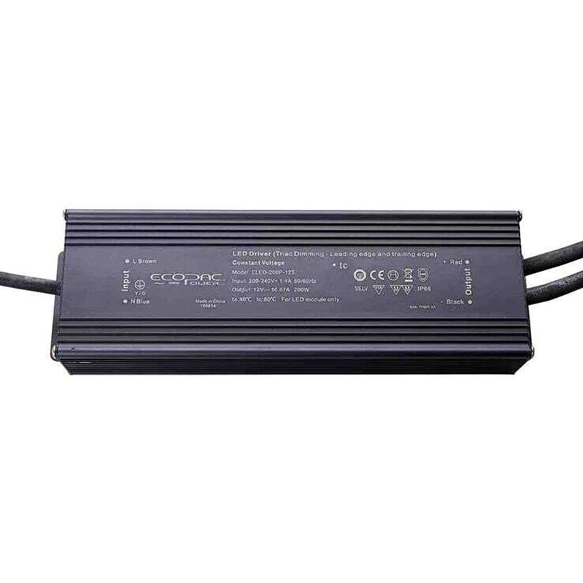 ELED-200P-24T: Constant Voltage 200W 24V IP66 Mains Dimming Leading + Trailing Edge Driver| Image : 1
