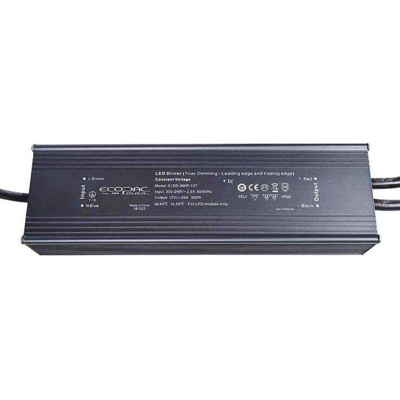 ELED-300P-24T: Constant Voltage 300W 24V IP66 Mains Dimming Leading + Trailing Edge Driver| Image : 1