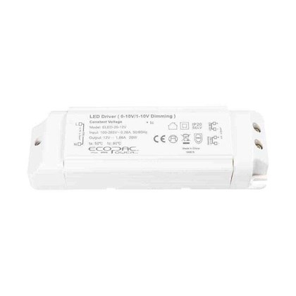 ELED-20-24V: Constant Voltage 20W 24V 0-10V Dimming Driver