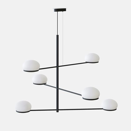 OUTLET LEDS C4 Coco Six Arm Pendant Chandelier