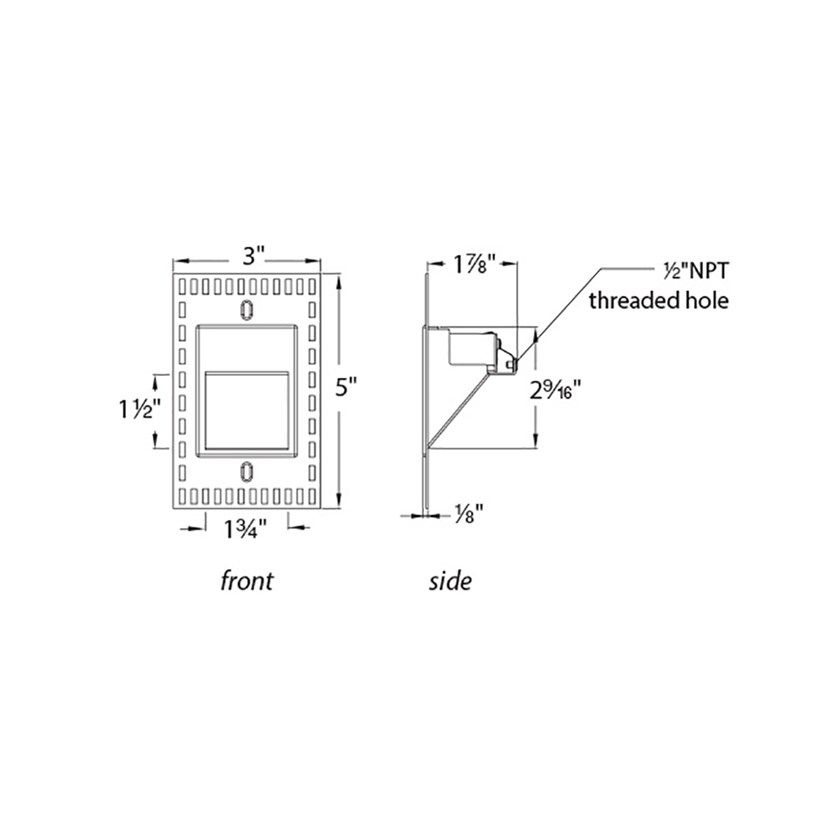 OUTLET WAC Lighting Glow Trimless Plaster In LED Low Level Step Light ...