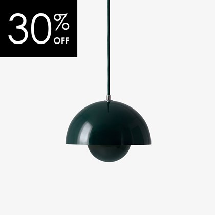 OUTLET &Tradition Flowerpot VP1 Dark Green Pendant
