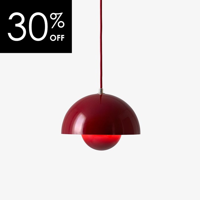 OUTLET &Tradition Flowerpot VP1 Deep Red Pendant| Image : 1