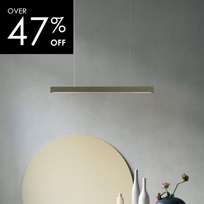 OUTLET Anour I Model 1000 LED Blued Rusted Steel Profile Pendant
