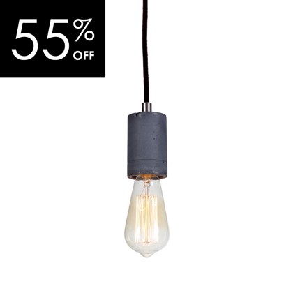 OUTLET Loftlight Kalla Anthracite Concrete Black Cable Pendant