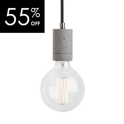 OUTLET Loftlight Kalla Natural Concrete Black Cable Pendant