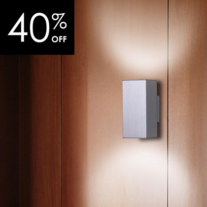 OUTLET Milan Iluminacion Dau Doble Aluminium Wall Light