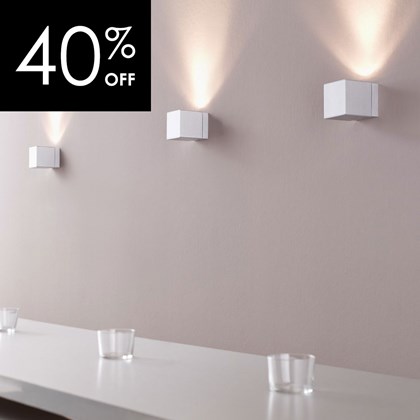 OUTLET Milan Iluminacion Dau White Wall Fixed Spot Light