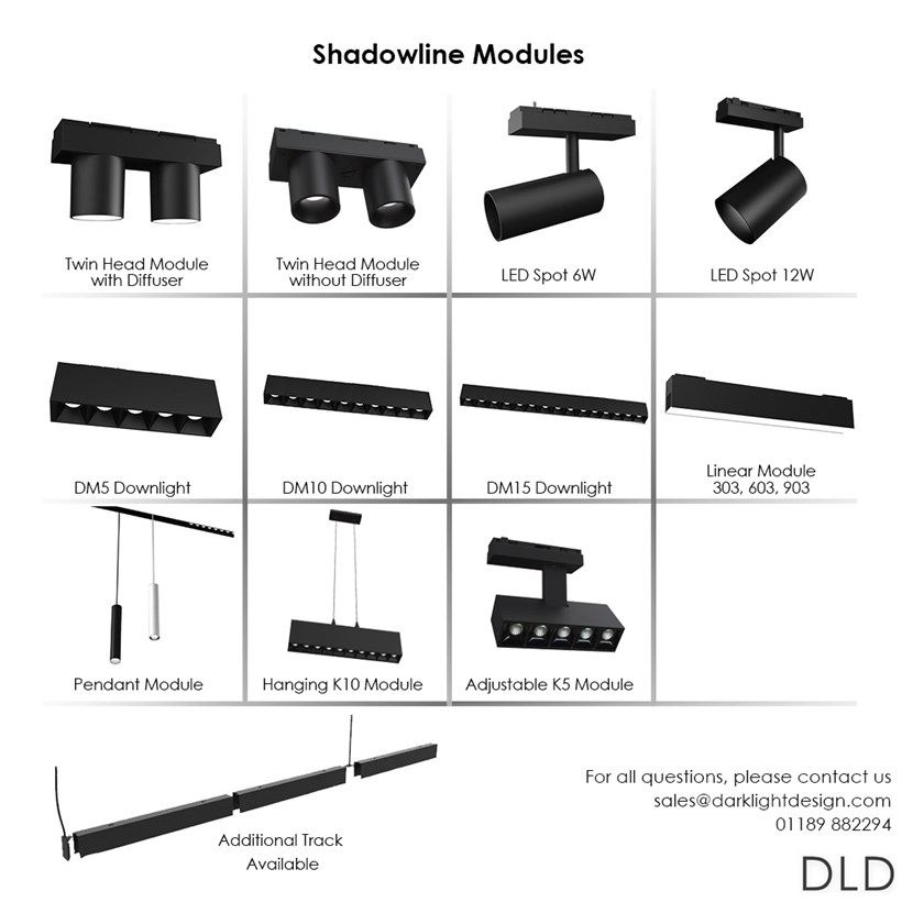 DLD Shadowline LED Modular Track System Components | Darklight Design ...
