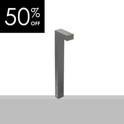 OUTLET Flexalighting Elle 6 IP65 Exterior Bollard Light: Grey, H.400mm, 2700K