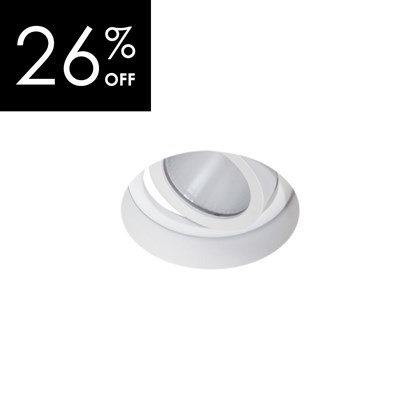 OUTLET DLD Eiger 1-R LED White 36D 2700K Adjustable Plaster In Downlight