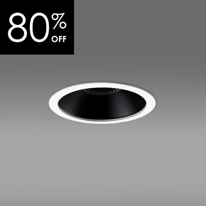 OUTLET DLD Diana LED IP44 Recessed Downlight: White Bezel, Black baffle, 3000K, 25D Beam