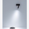 OUTLET Davide Groppi Mira Matt Black Adjustable LED Wall Spot Light| Image:1