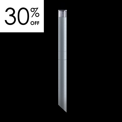 OUTLET Hunza Bollard 700 Silver GU10 Spike Exterior IP66 Spot Light