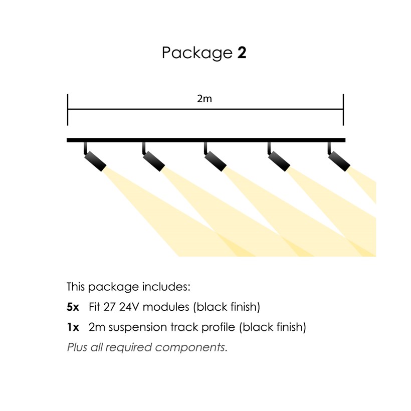 Arkoslight Arkoslight Minimal 24V Suspension Track System Package | Darklight ...