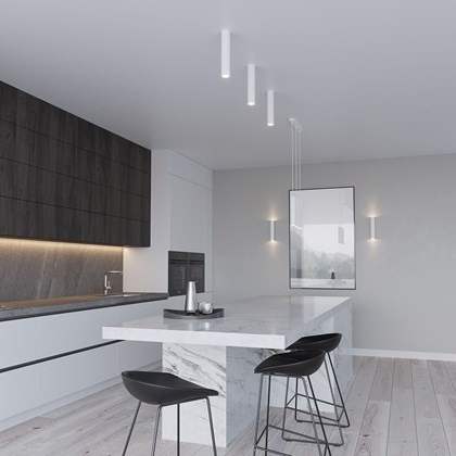 Raw Design Tube Monochrome Ceiling Light alternative image