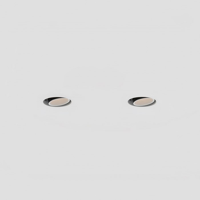 Brick In The Wall 200cent Round Twin Adjustable Trimless Plaster In Recessed Downlight| Image : 1